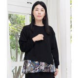 異素材ミックス裏毛アシメプルオーバー | ScoLar | 詳細画像3 