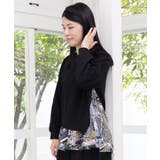 異素材ミックス裏毛アシメプルオーバー | ScoLar | 詳細画像4 