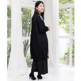 異素材ミックス裏毛アシメワンピース | ScoLar | 詳細画像4 