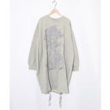 杢グレー | ツリーハウス柄裏毛×裾ドロストワンピース | ScoLar