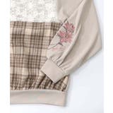 裏毛×起毛レース×チェックの異素材切替カーデ | ScoLar | 詳細画像14 