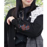 裏毛×起毛レース×チェックの異素材切替カーデ | ScoLar | 詳細画像6 