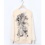 アイボリー | フリンジシフォン切替裏毛プルオーバー | ScoLar