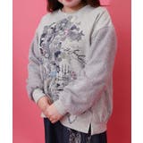 フリンジシフォン切替裏毛プルオーバー | ScoLar | 詳細画像4 