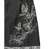 ラメツイード切替 花蝶刺繍デニムスカート | ScoLar | 詳細画像8