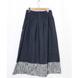 ラメツイード切替 花蝶刺繍デニムスカート | ScoLar | 詳細画像10