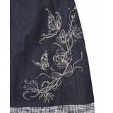ラメツイード切替 花蝶刺繍デニムスカート | ScoLar | 詳細画像11