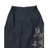 ラメツイード切替 花蝶刺繍デニムスカート | ScoLar | 詳細画像12