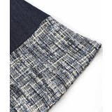 ラメツイード切替 花蝶刺繍デニムスカート | ScoLar | 詳細画像15