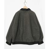 花蝶刺繍デニム×プードルボア 切替ジャケット | ScoLar | 詳細画像8 