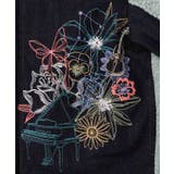 花蝶刺繍デニム×プードルボア 切替ジャケット | ScoLar | 詳細画像14 