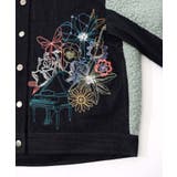 花蝶刺繍デニム×プードルボア 切替ジャケット | ScoLar | 詳細画像17 