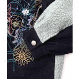 花蝶刺繍デニム×プードルボア 切替ジャケット | ScoLar | 詳細画像18 