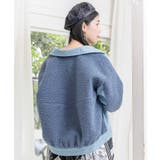 花蝶刺繍デニム×プードルボア 切替ジャケット | ScoLar | 詳細画像3 