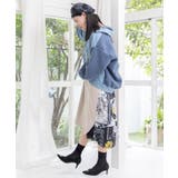 花蝶刺繍デニム×プードルボア 切替ジャケット | ScoLar | 詳細画像5 