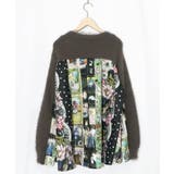 芸術と音楽と花のコラージュ柄ロングカーディガン | ScoLar | 詳細画像9 