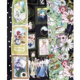 芸術と音楽と花のコラージュ柄ロングカーディガン | ScoLar | 詳細画像10 