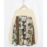 芸術と音楽と花のコラージュ柄ロングカーディガン | ScoLar | 詳細画像11 