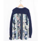 芸術と音楽と花のコラージュ柄ロングカーディガン | ScoLar | 詳細画像13 