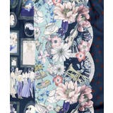 芸術と音楽と花のコラージュ柄ロングカーディガン | ScoLar | 詳細画像14 