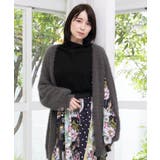 芸術と音楽と花のコラージュ柄ロングカーディガン | ScoLar | 詳細画像4 