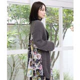 芸術と音楽と花のコラージュ柄ロングカーディガン | ScoLar | 詳細画像5 