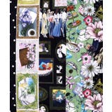 芸術と音楽と花のコラージュ柄フレアスカート | ScoLar | 詳細画像8 