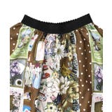 芸術と音楽と花のコラージュ柄フレアスカート | ScoLar | 詳細画像10 