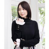 ブラック | 起毛テレコ×レース袖 ニットロンT | ScoLar