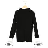 ブラック | ニット×シアー袖切替ロンT | ScoLar