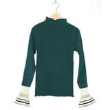グリーン | ニット×シアー袖切替ロンT | ScoLar