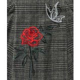 バラ×蝶刺繍起毛 チェックマーメイドスカート | ScoLar | 詳細画像8 