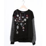 雪の結晶ガーランド刺繍裏毛×ラメフェザーニット | ScoLar | 詳細画像19