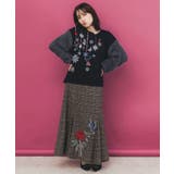 雪の結晶ガーランド刺繍裏毛×ラメフェザーニット | ScoLar | 詳細画像1