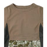 花柄ヘリンボーン×裏毛×布帛 異素材切替ワンピース | ScoLar | 詳細画像12