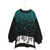 ピアノ×蝶柄バイカラーニットプルオーバー | ScoLar | 詳細画像8 