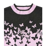 ピアノ×蝶柄バイカラーニットプルオーバー | ScoLar | 詳細画像12 