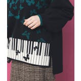 ピアノ×蝶柄バイカラーニットプルオーバー | ScoLar | 詳細画像6 