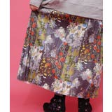 豊穣と繁栄柄スウェードポンチプリーツスカート | ScoLar | 詳細画像9