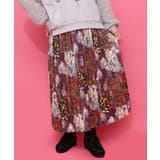 豊穣と繁栄柄スウェードポンチプリーツスカート | ScoLar | 詳細画像10