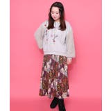 豊穣と繁栄柄スウェードポンチプリーツスカート | ScoLar | 詳細画像11