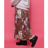 豊穣と繁栄柄スウェードポンチプリーツスカート | ScoLar | 詳細画像12