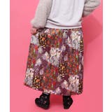 豊穣と繁栄柄スウェードポンチプリーツスカート | ScoLar | 詳細画像13