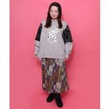 豊穣と繁栄柄スウェードポンチプリーツスカート | ScoLar | 詳細画像6