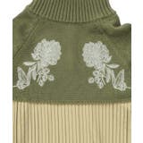 花刺繍ニット×プリーツ異素材切替プルオーバー | ScoLar | 詳細画像11