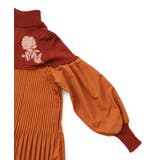 花刺繍ニット×プリーツ異素材切替プルオーバー | ScoLar | 詳細画像14