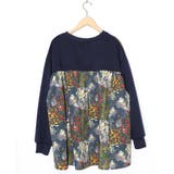 花蝶柄×無地リメイク風 異素材切替プルオーバー | ScoLar | 詳細画像10 