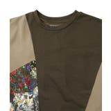 花蝶柄×無地リメイク風 異素材切替プルオーバー | ScoLar | 詳細画像14 