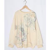 アイボリー | 花蝶裏毛×レース切替プルオーバー | ScoLar