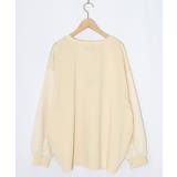 花蝶裏毛×レース切替プルオーバー | ScoLar | 詳細画像7 